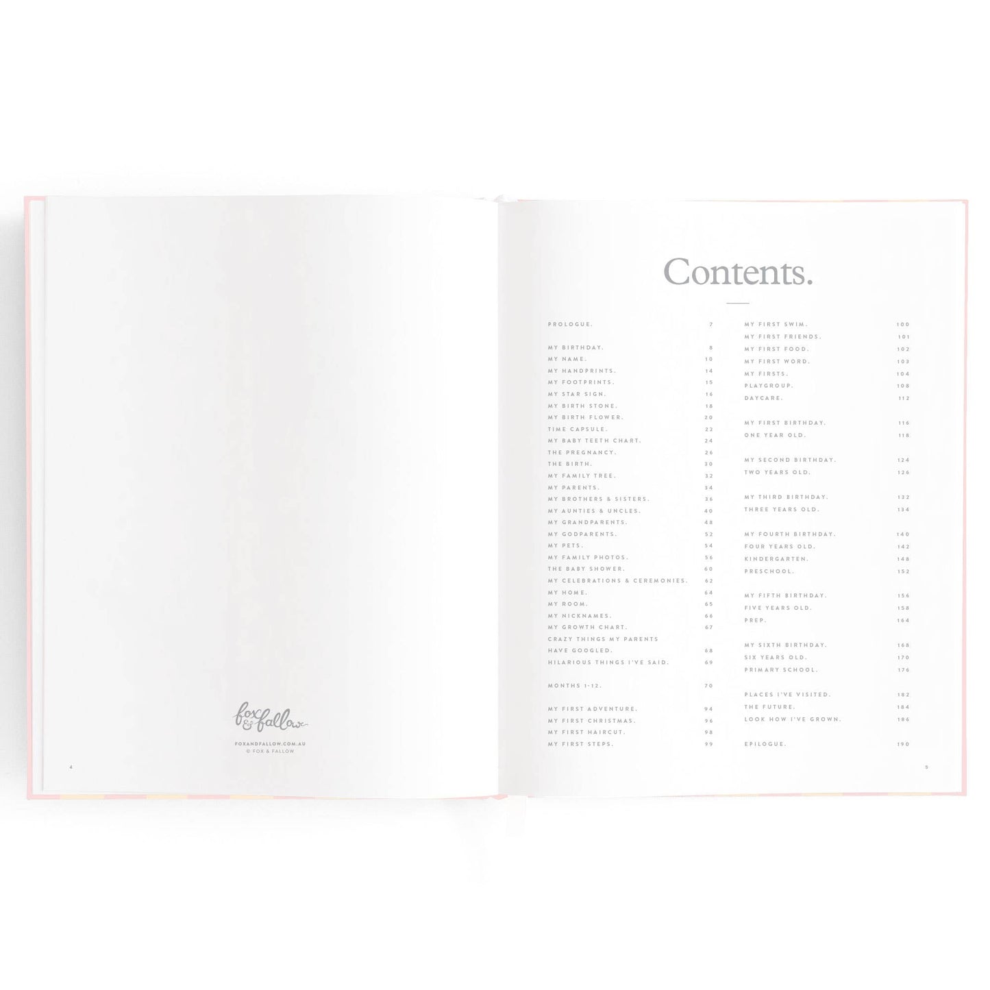 Baby Book, Petal Stripe
