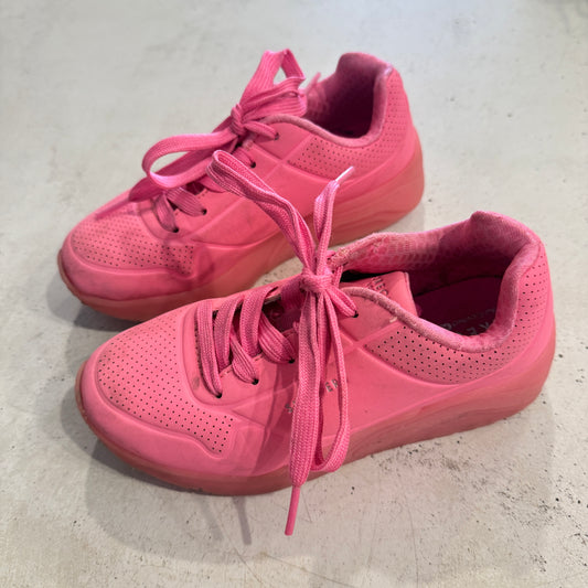 SKETCHES Neon Pink Memory Foam Sneakers, US 13 / UK 12