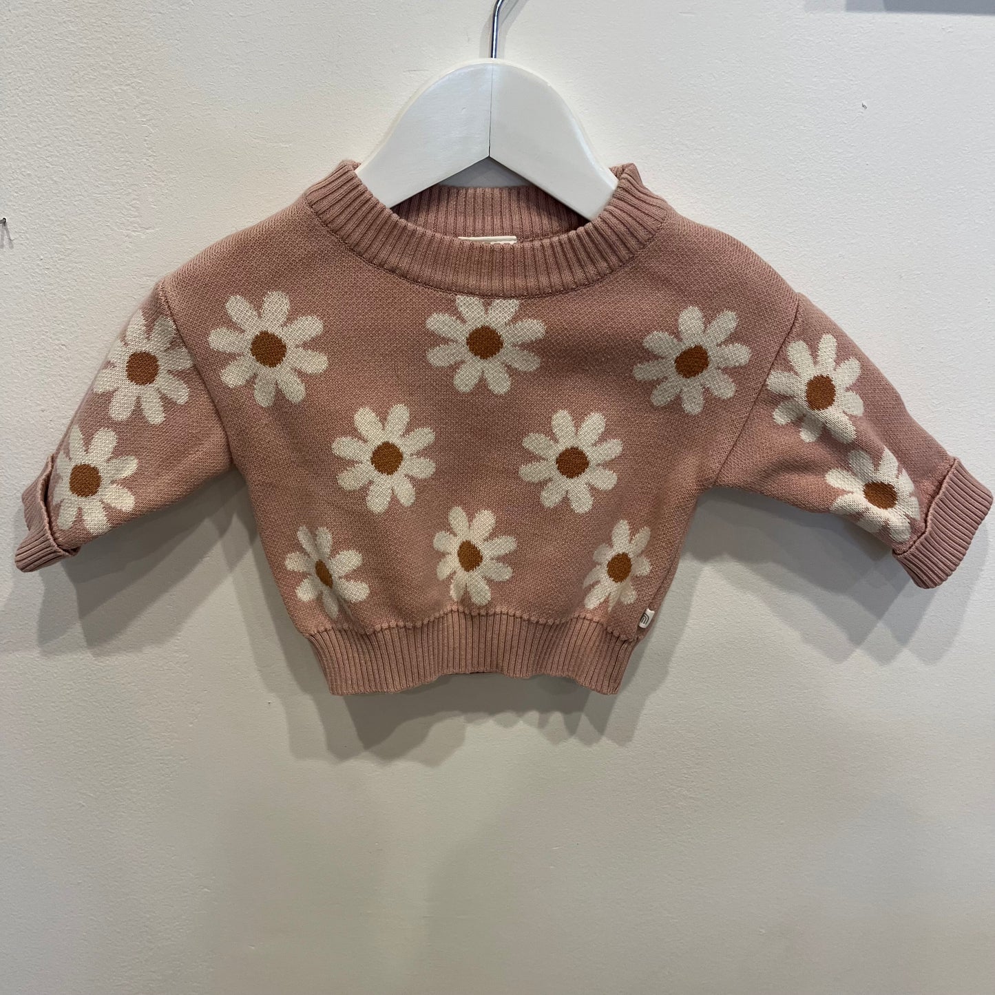 Kynd Baby pink floral jumper, size 0-3m