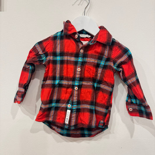 COUNTRY ROAD Red Plaid Shirt, 6-12m