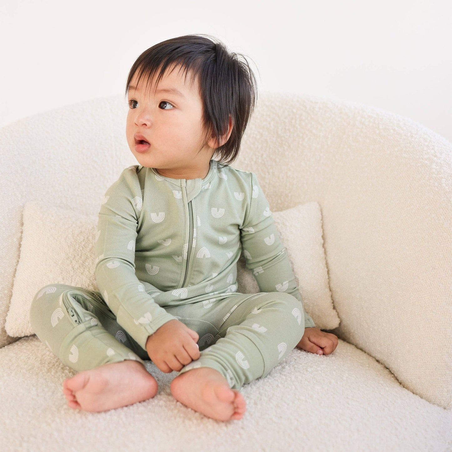 Day or Night Onesie - Sage Rainbow