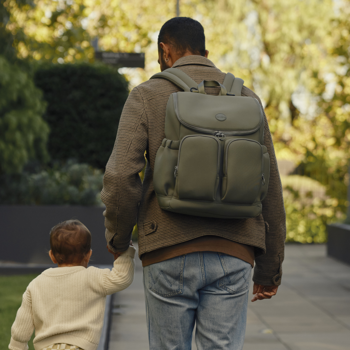 Signature Nappy Backpack, Sage Neoprene