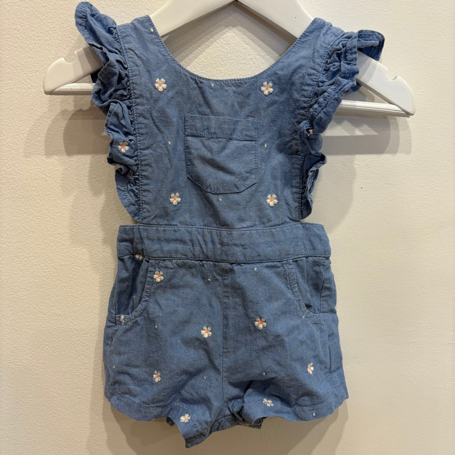 PUREBABY floral romper, size 6-12m