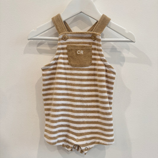 CR Terry Striped Romper, 3-6m