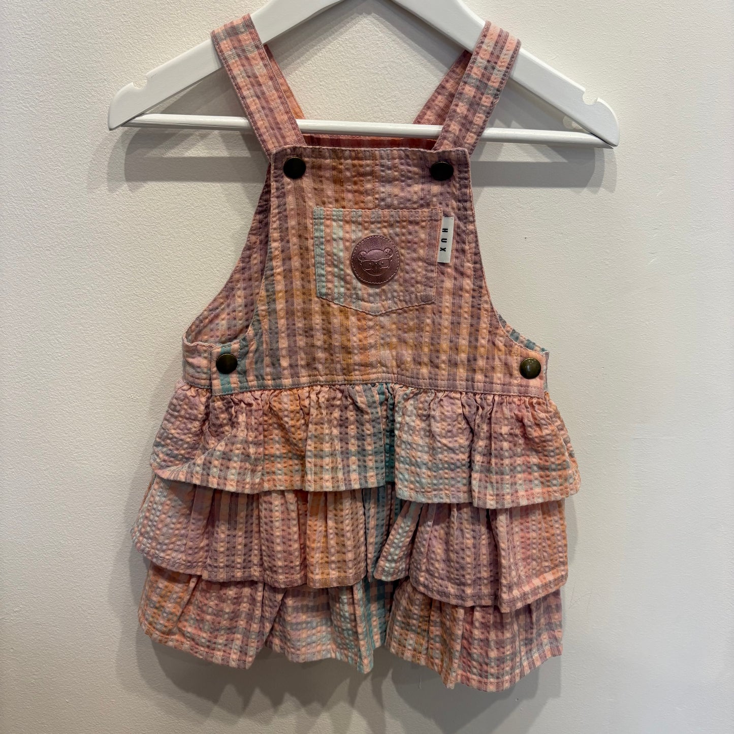 HUXBABY plaid dress, size 2