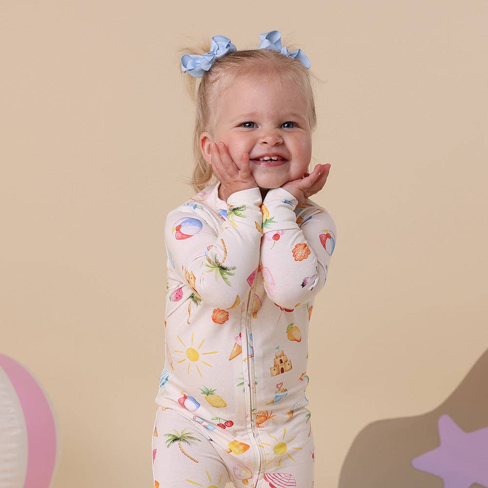 Beach Fun Organic Snugglesuit Convertible Romper
