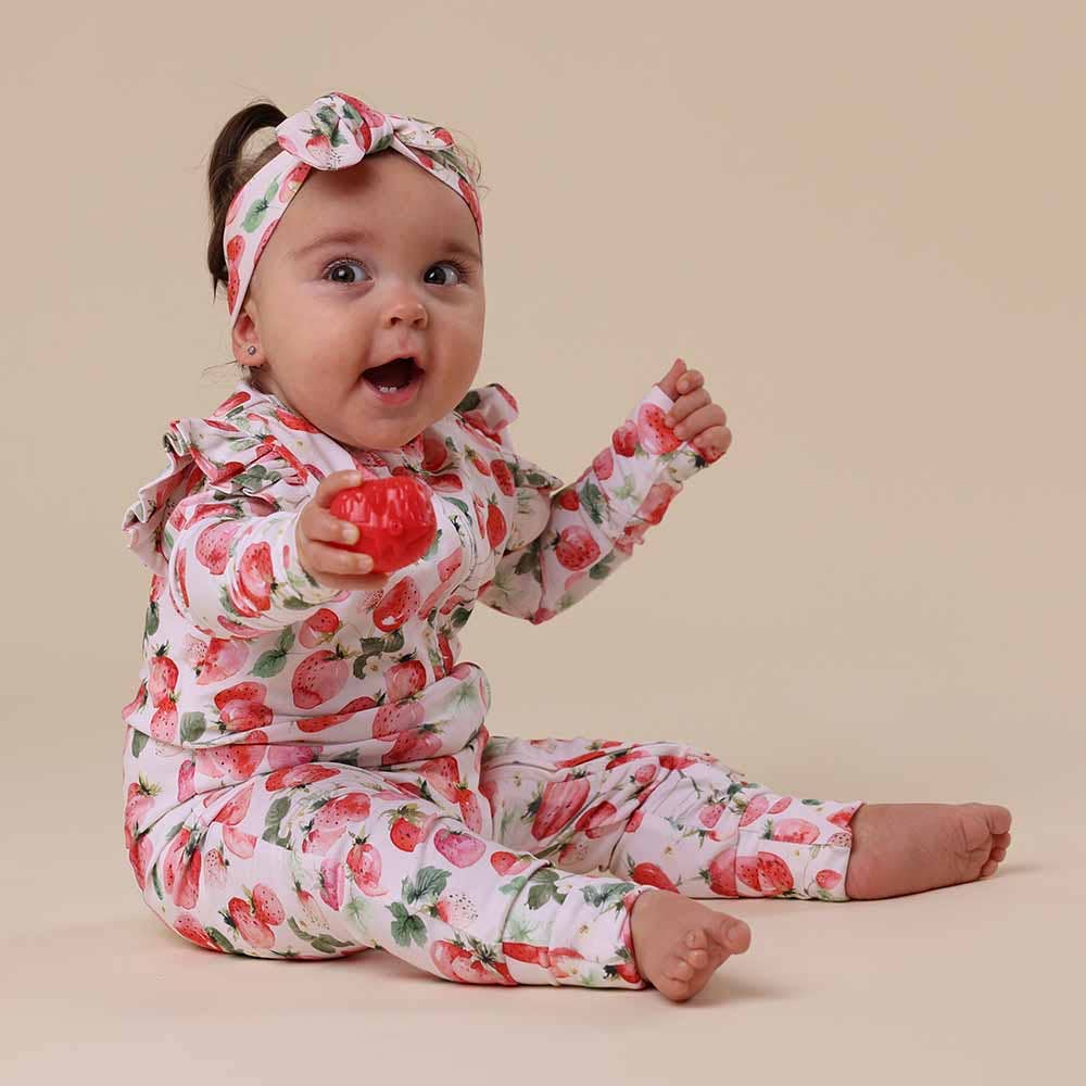 Strawberry Organic Snugglesuit Convertible Romper
