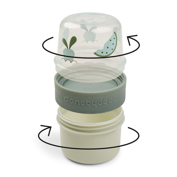 To Go 2-Way Snack Container, Green