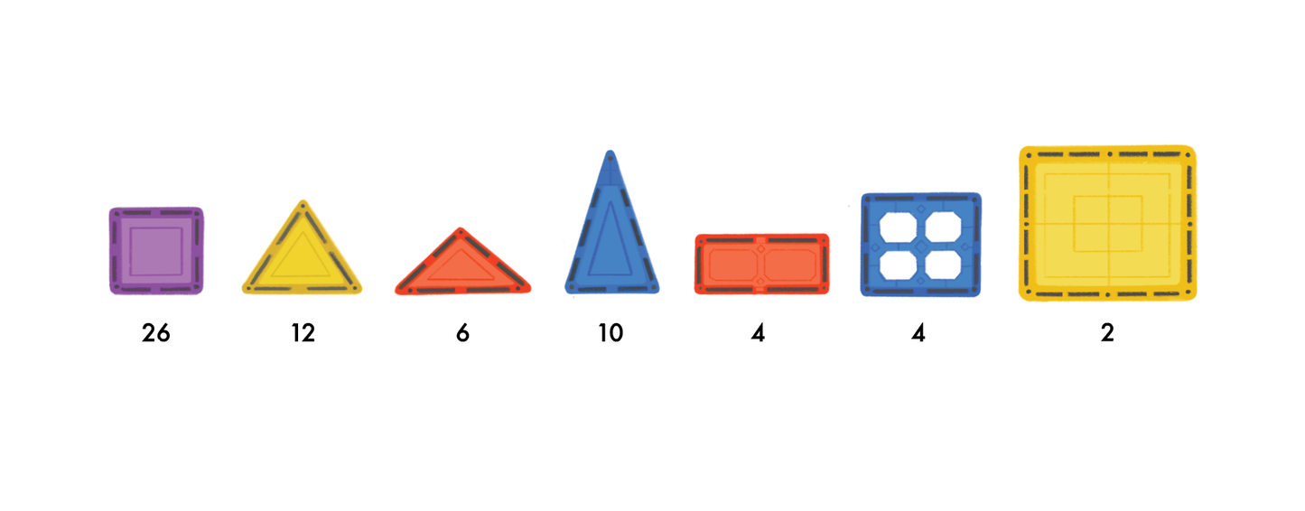 Magnetic Tiles - Base Pack (64 pcs)