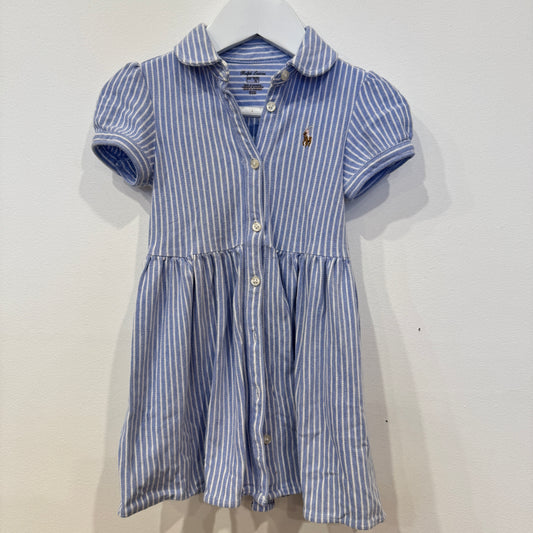 RALPH LAUREN Blue stripe dress, 24m