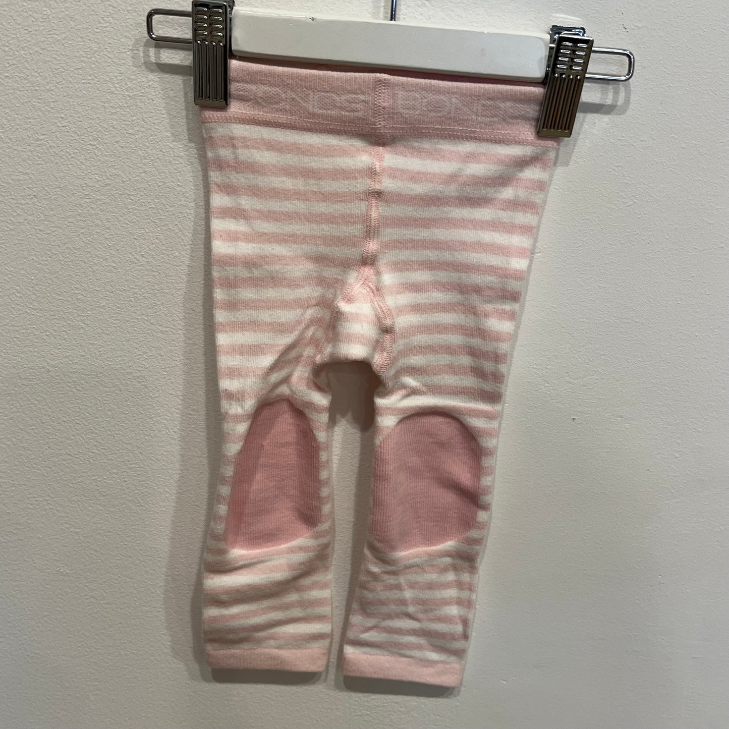 BONDS pink stripe legging, size 0-3m