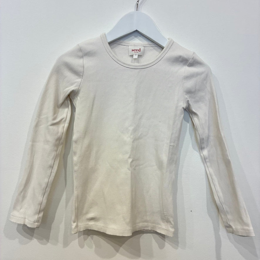 SEED Rib White Top, 7