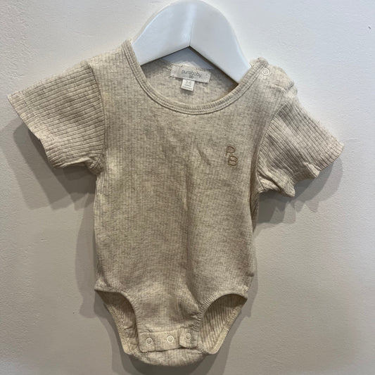 PUREBABY Oat Bodysuit, size 00