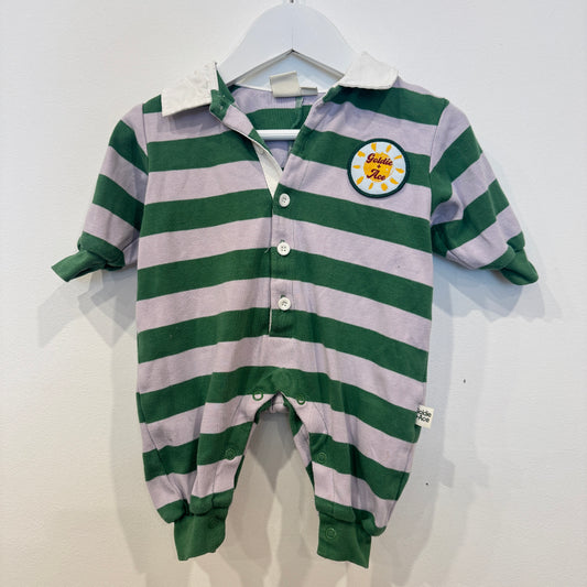 GOLDIE + ACE Stripe rugby onesie, 0-3m
