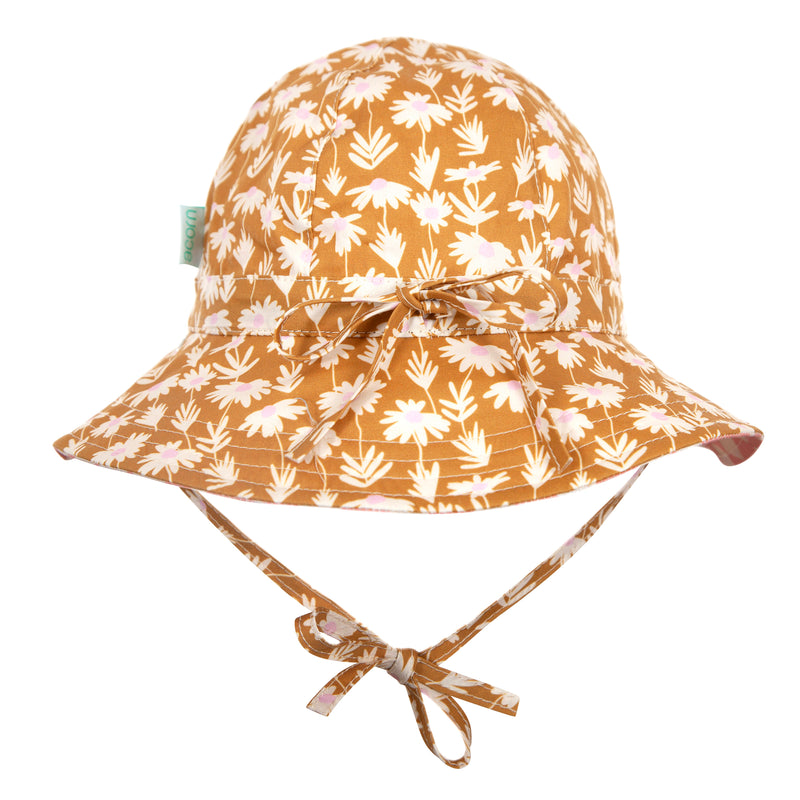 Daisy Chain Wide Brim Reversible Sunhat