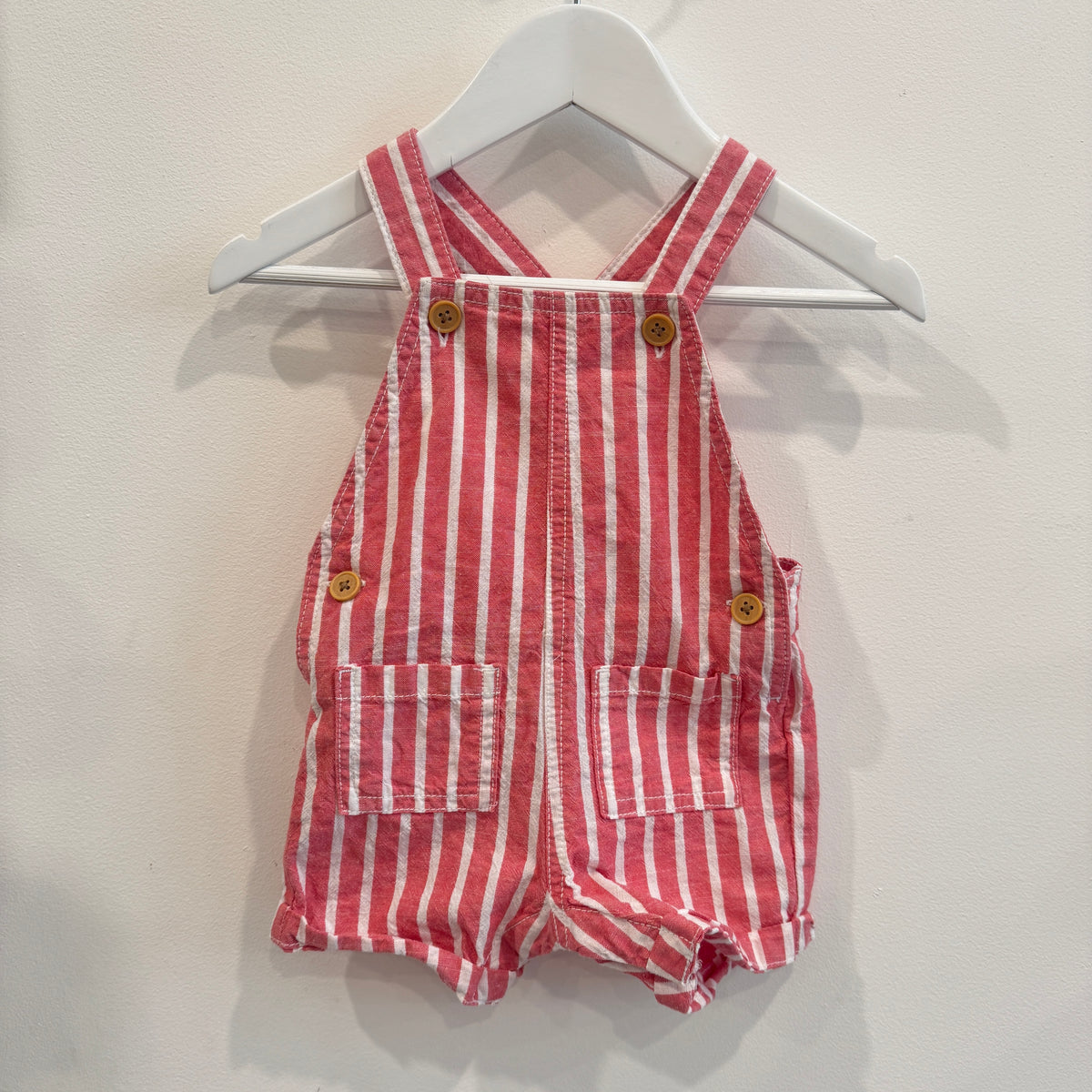 TARGET Red Striped Shorteralls, 3-6m
