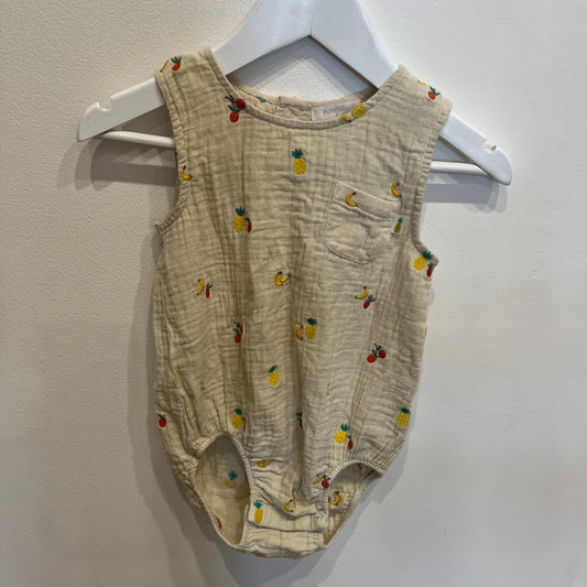 PUREBABY fruit romper, size 2