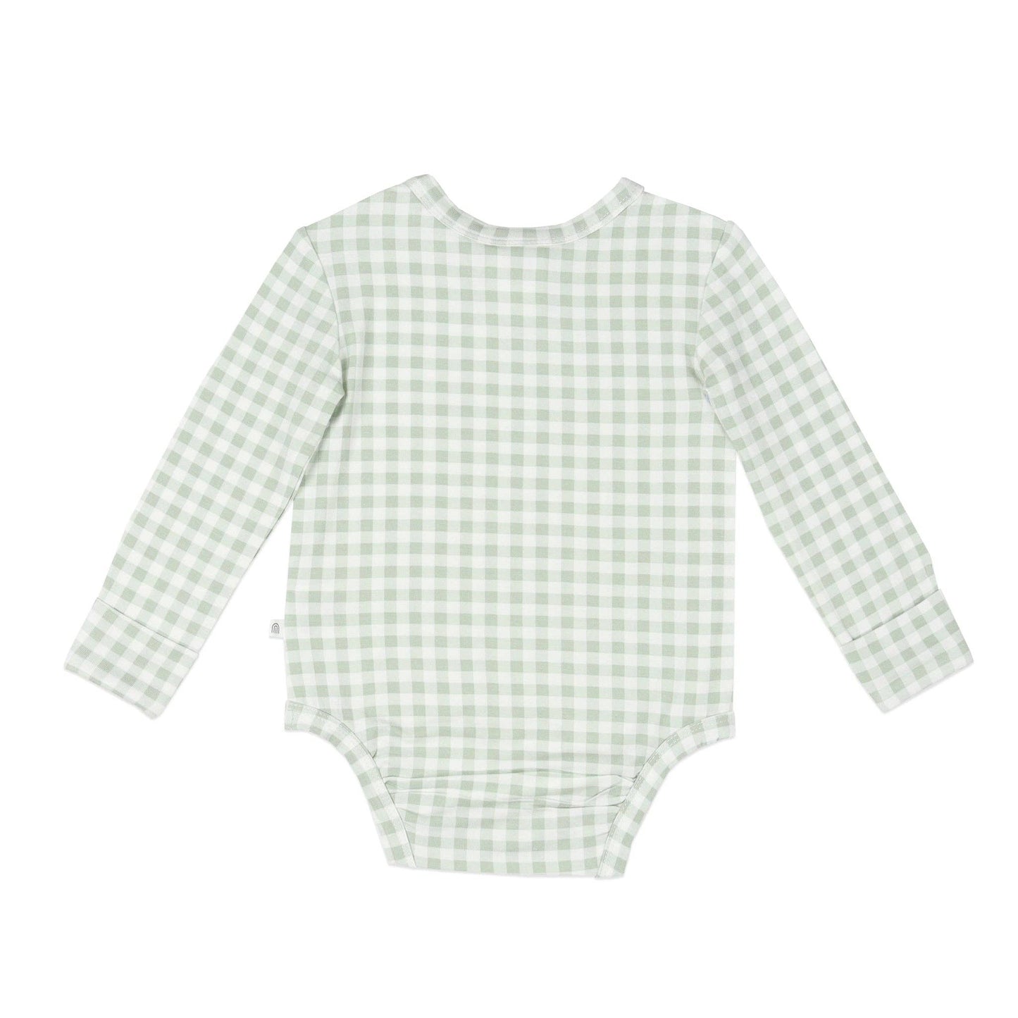 Comfy Bodysuit Long Sleeve - Sage Gingham