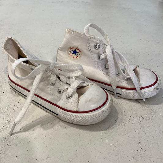 CONVERSE, White High Tops, size 8