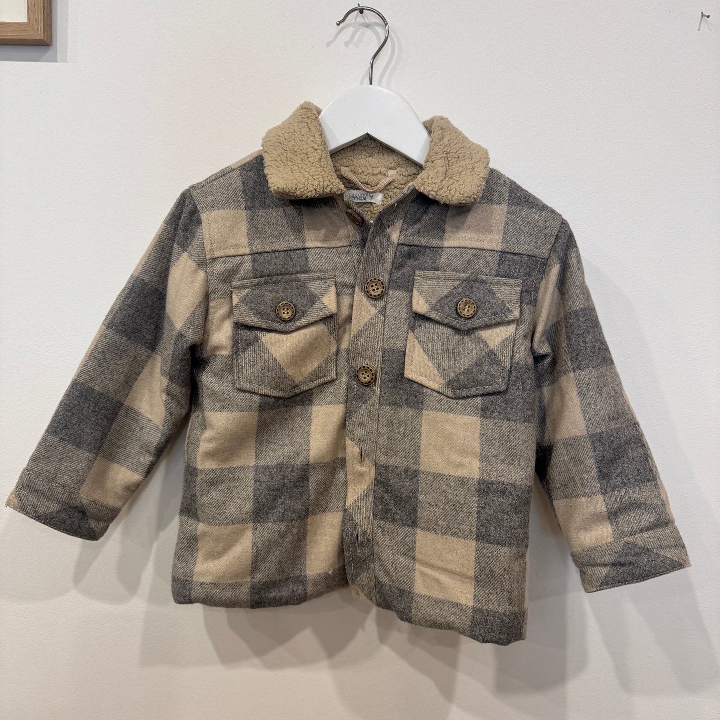 PURE BABY Blue Flannelette Jacket, 3y