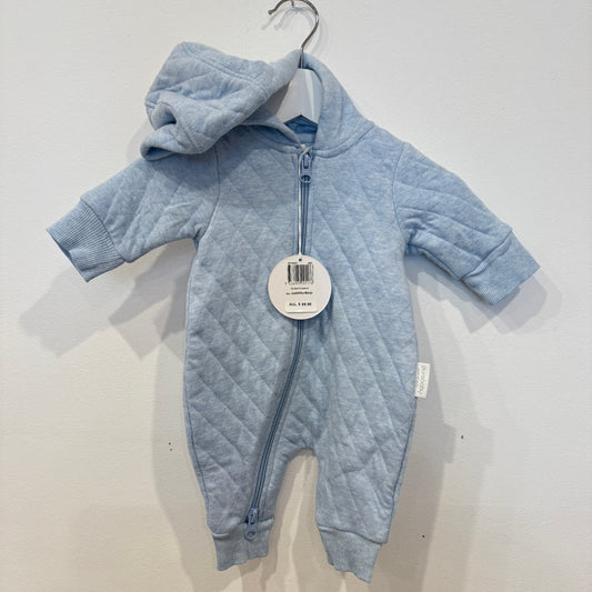 PUREBABY Blue quilted onesie, NB