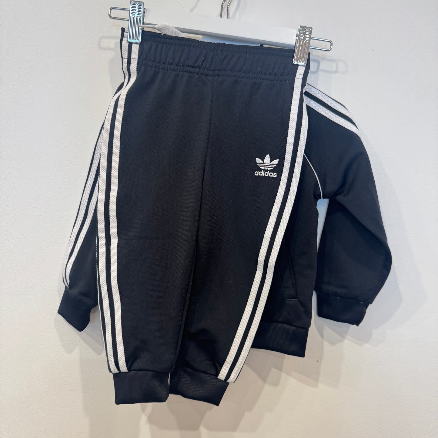 ADIDAS Black Tracksuit, 12-18m