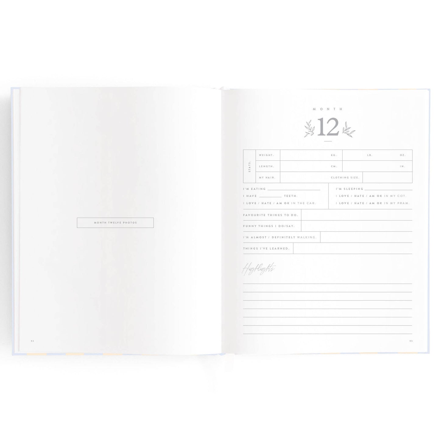 Baby Book, Cloud Stripe