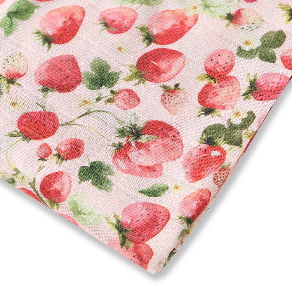 Strawberry Organic Muslin Wrap