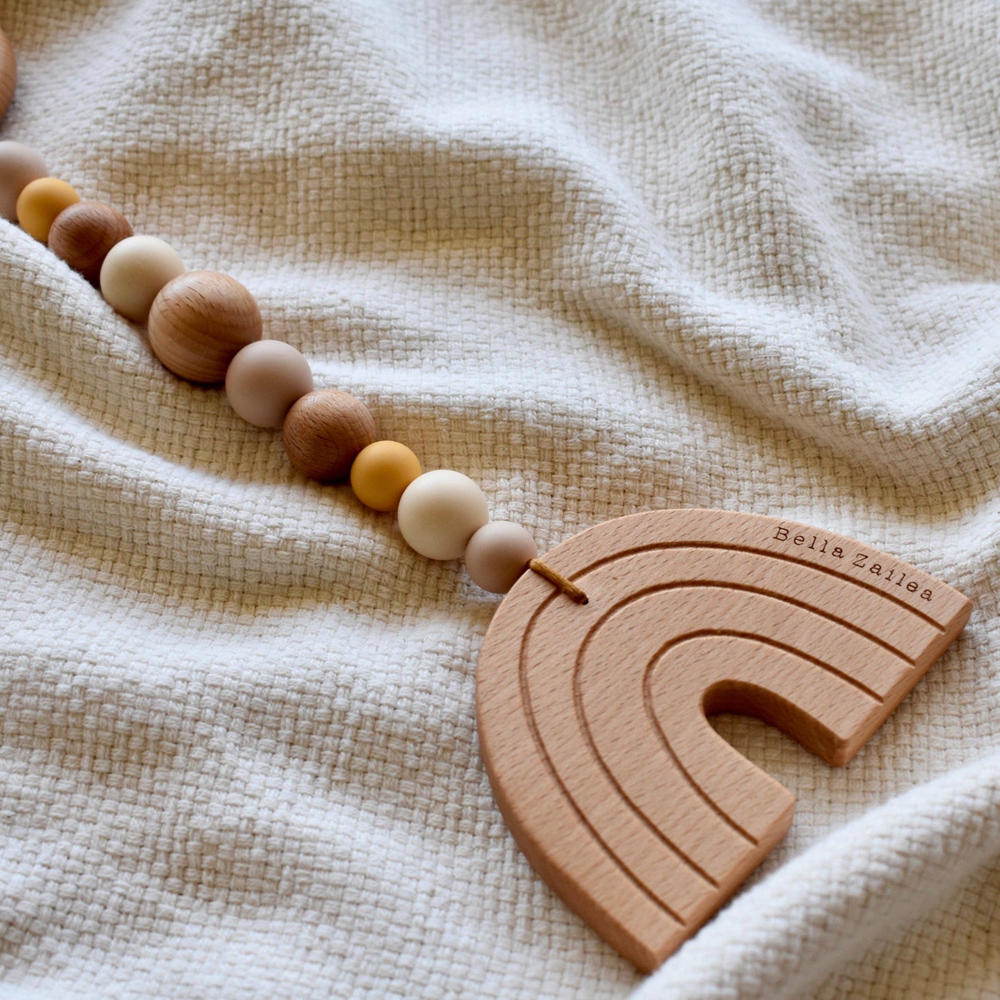 Wooden Rainbow Pram Toy