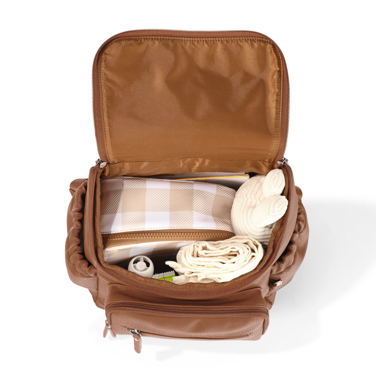 Mini Signature Backpack 2.0, Chestnut Brown Vegan Leather