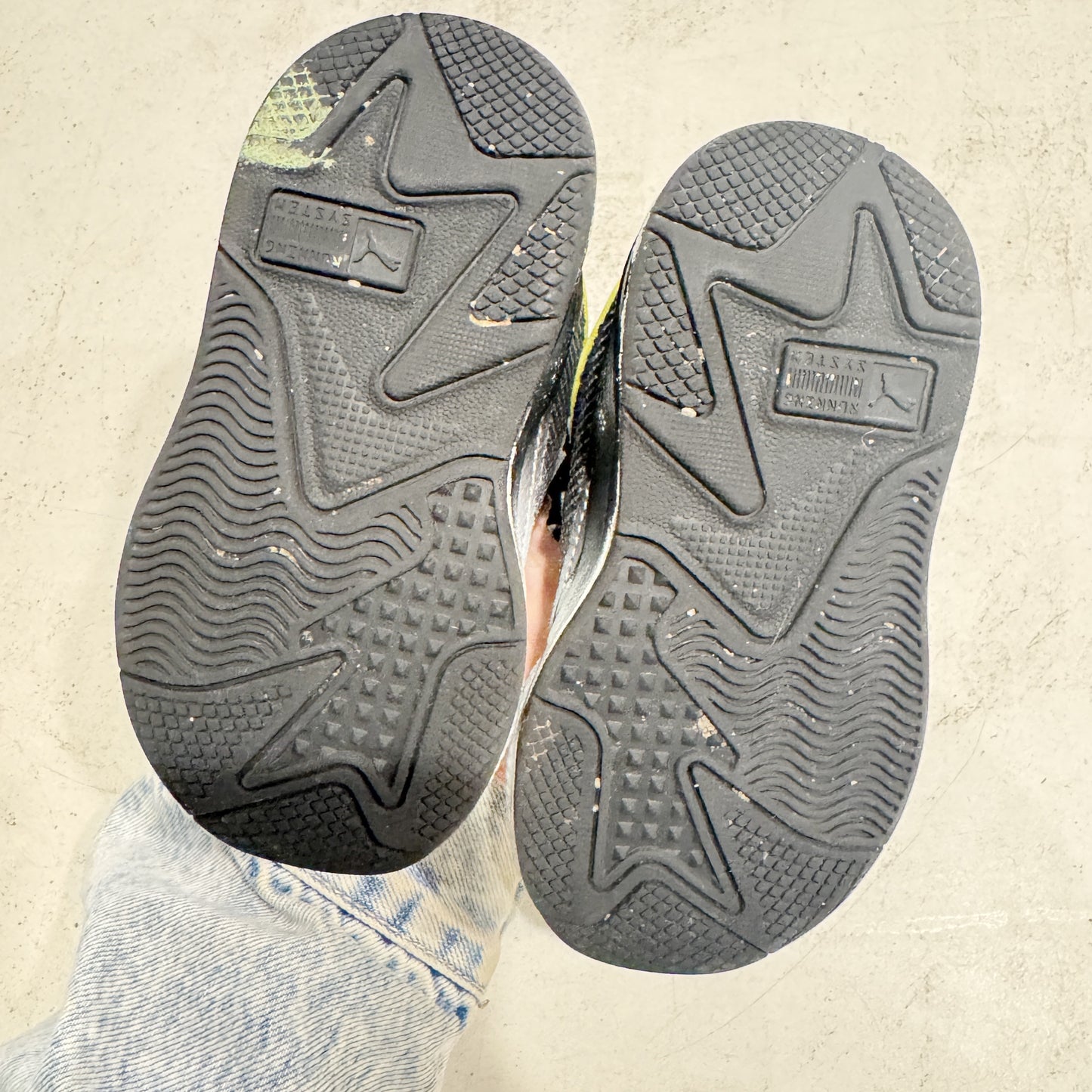 Puma Black and Grey Sneakers, Size EU23