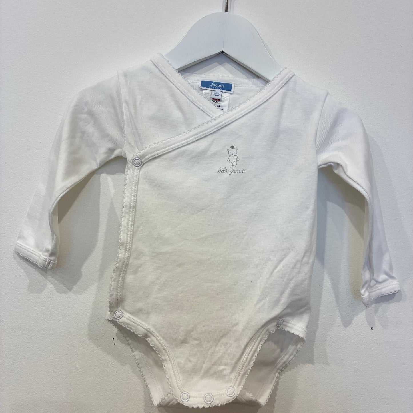 JACARDI PARIS White Bear Bodysuit, 12m
