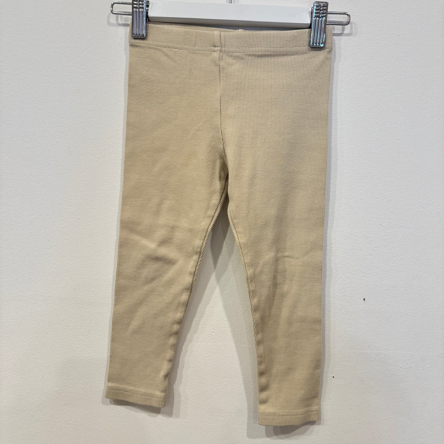 MIANN & CO Beige Ribbed leggings, 3y