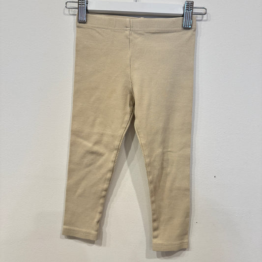 MIANN & CO Beige Ribbed leggings, 3y