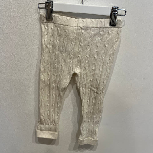 BABY GAP cream knit leggings, size 2