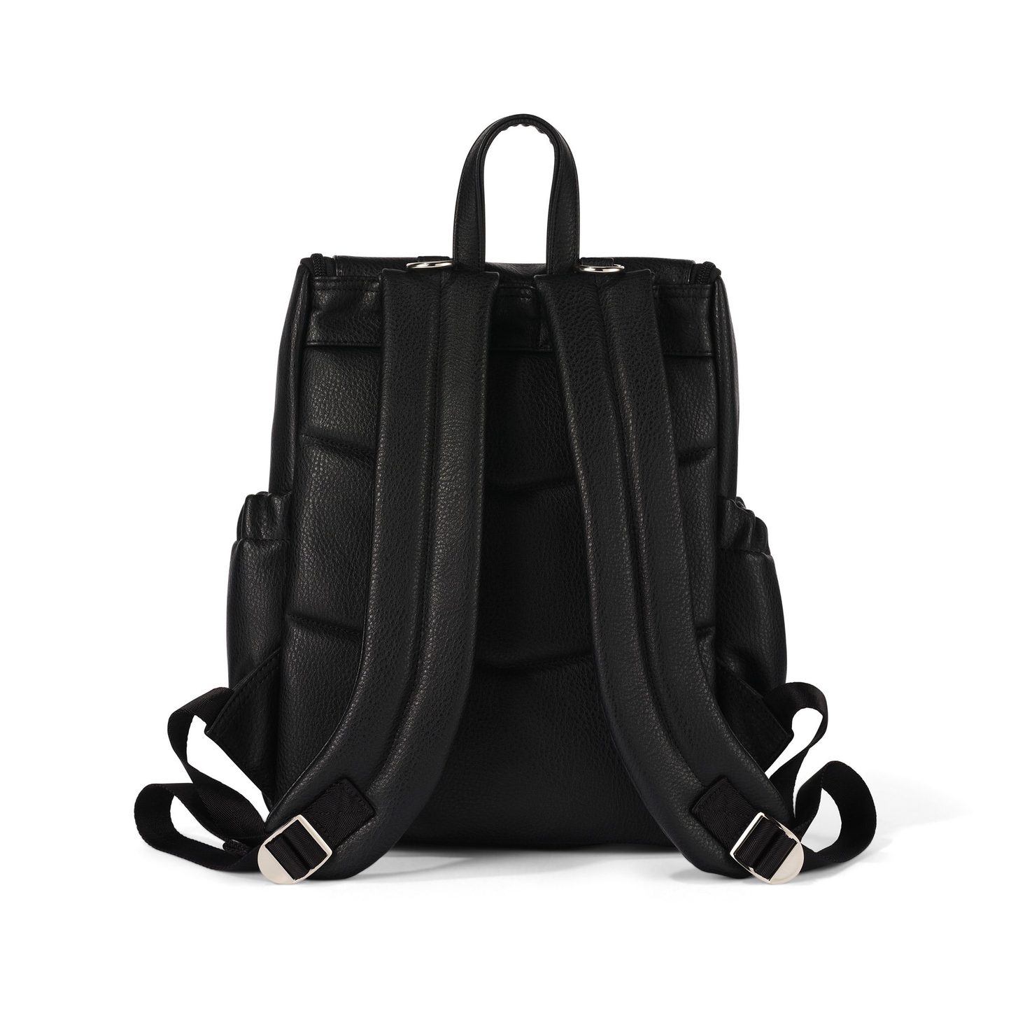 Mini Signature Backpack, Black Vegan Leather