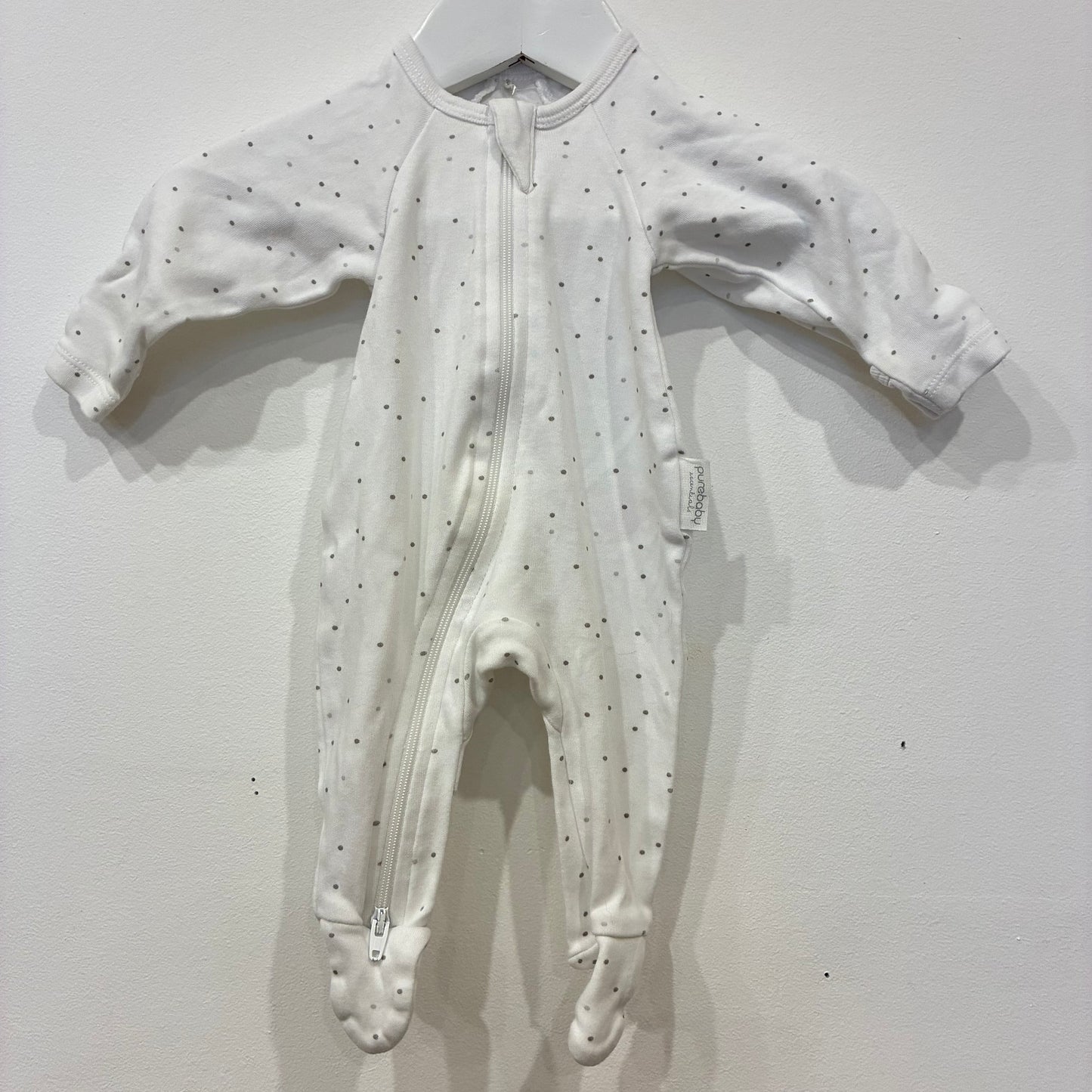 PUREBABY Grey Spot Zippy, NB