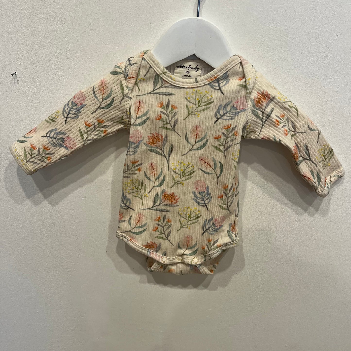 WILSON & FRENCHY flower romper, size 0-3m