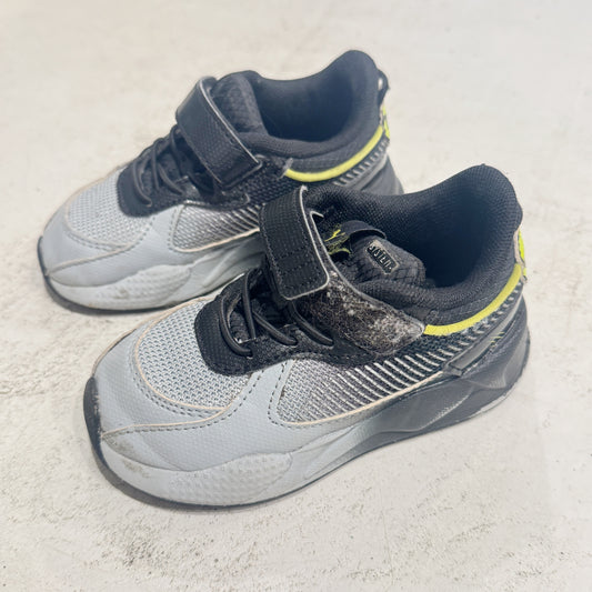 Puma Black and Grey Sneakers, Size EU23