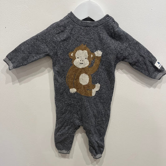 COUNTRY ROAD knitted monkey onesie, size 0-3m