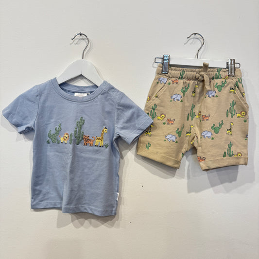 SPROUT animal t-shirt + shorts set, 1
