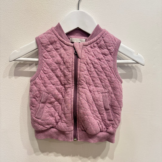 PURE BABY Lilac Puffer Vest, 6-12m