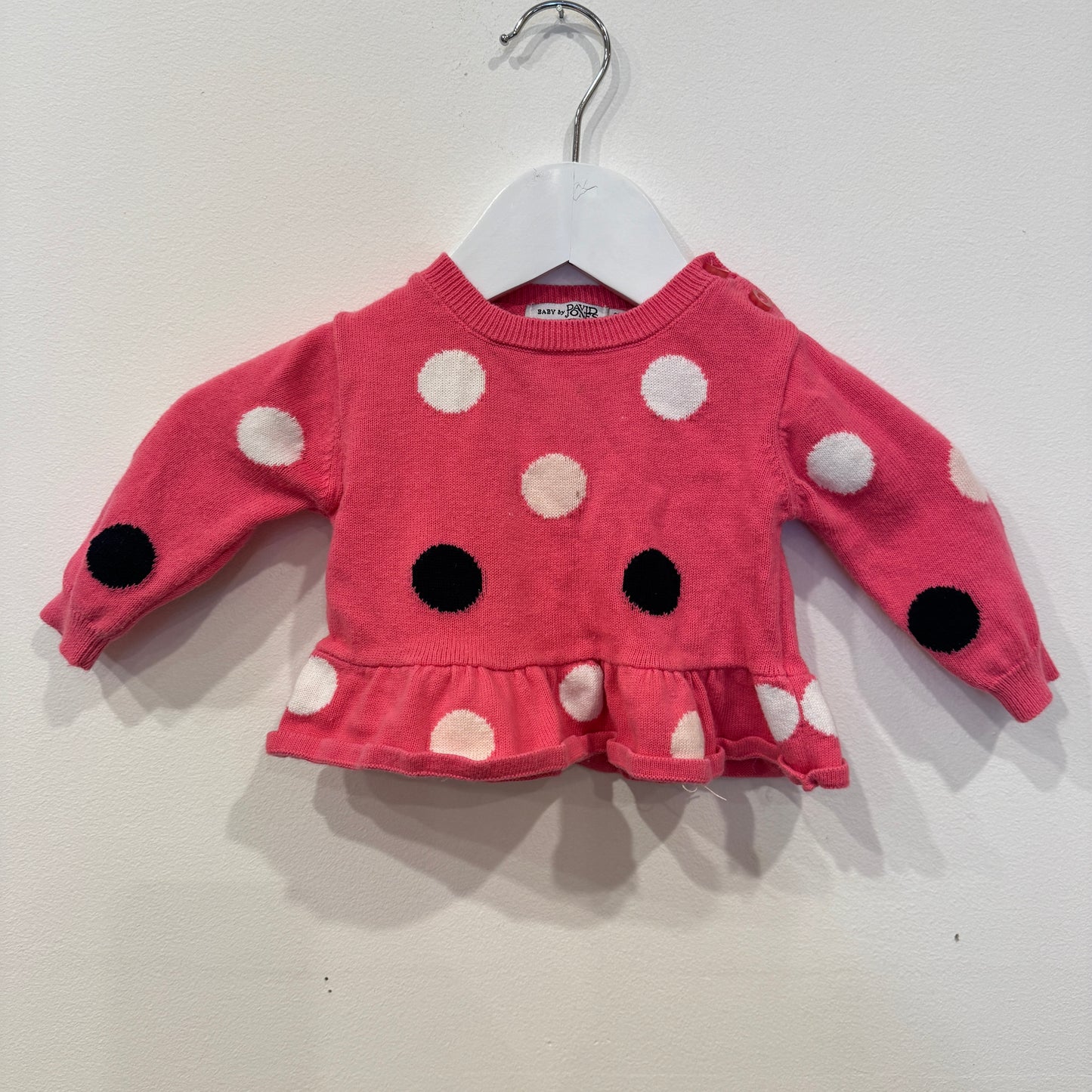 DAVID JONES polka dot knit, 3-6m