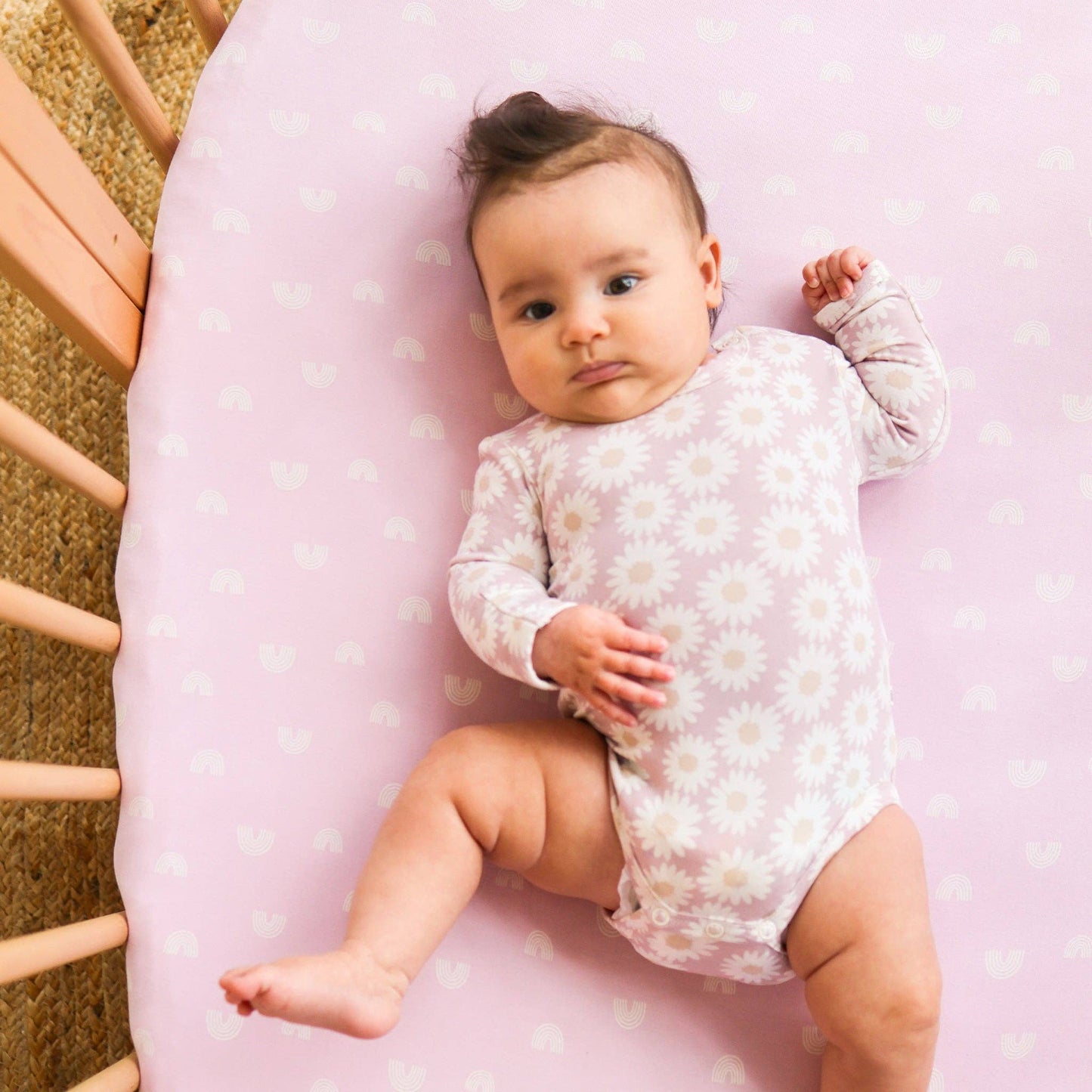 Comfy Bodysuit Long Sleeve - Lilac Daisy