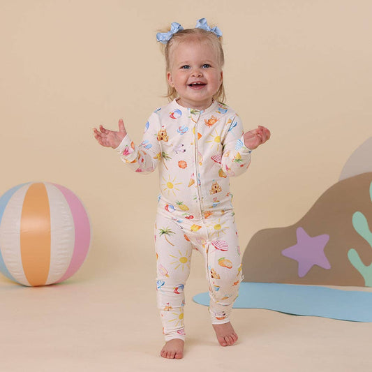 Beach Fun Organic Snugglesuit Convertible Romper