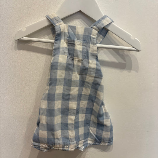 SEED blue gingham romper, size 0-3m