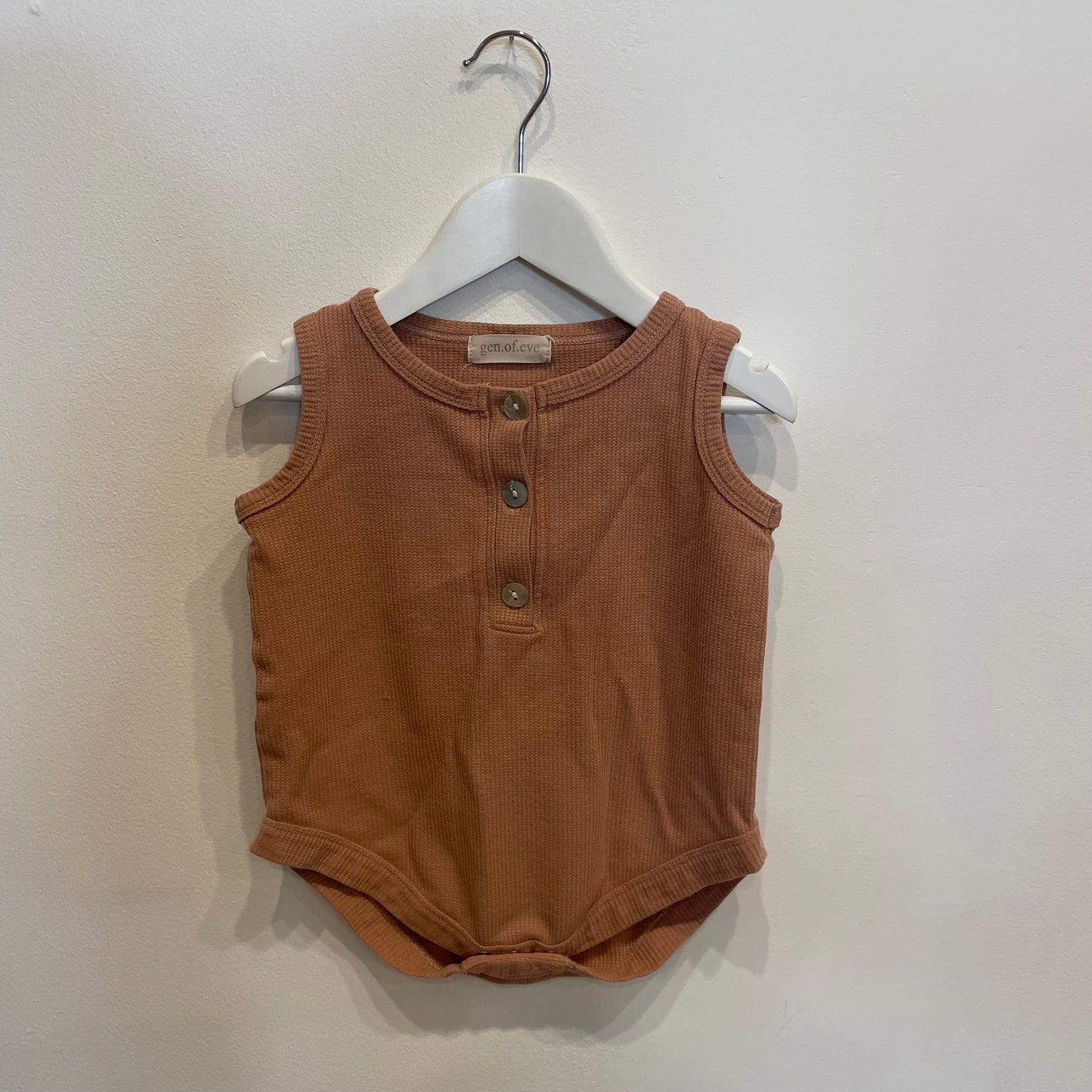GEN OF EVE terracotta romper, size 6-12m