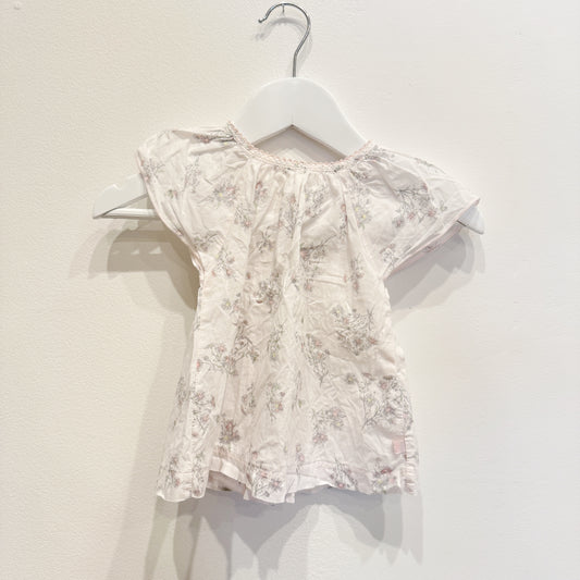 Bebe White & Pink Floral Top, size 18m