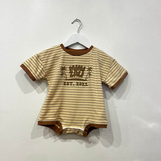 MINI ZALI Brown Stripe Bodysuit 1