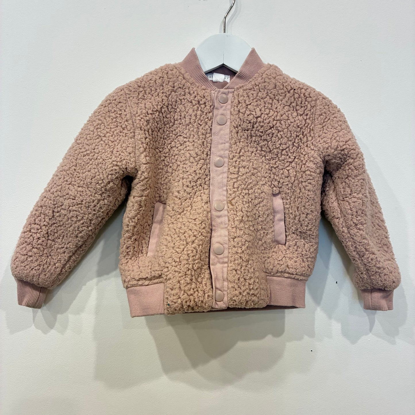 JAMIE KAY Pink Boucle Bomber